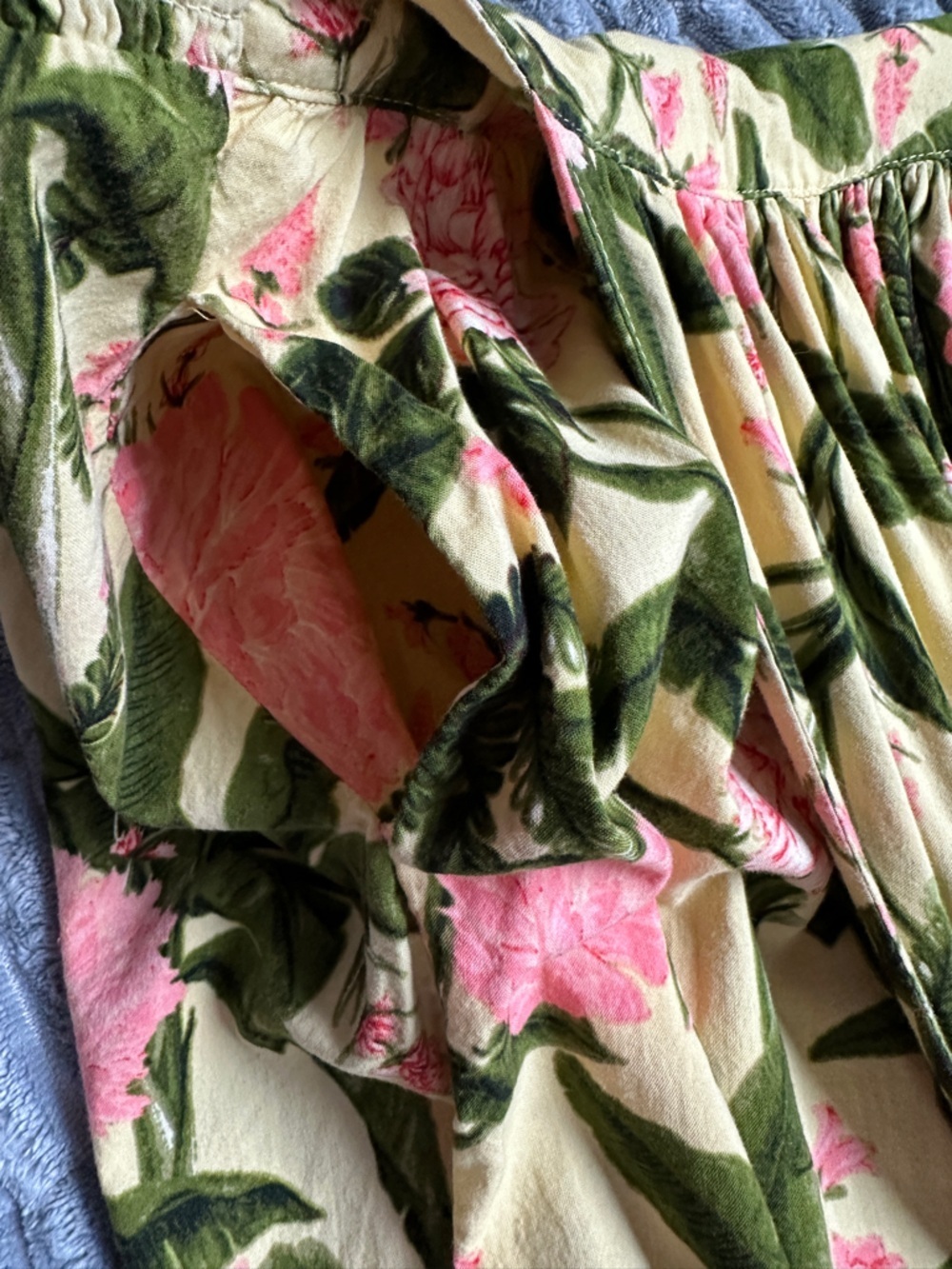 Agua Bendita Floral Halter wide leg jumpsuit in Yellow, Pink & Green - Picture 10 of 12